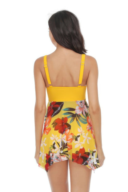 Print Cross Swimming Mesh High Waisted Bikini Set - It's a Girly Place