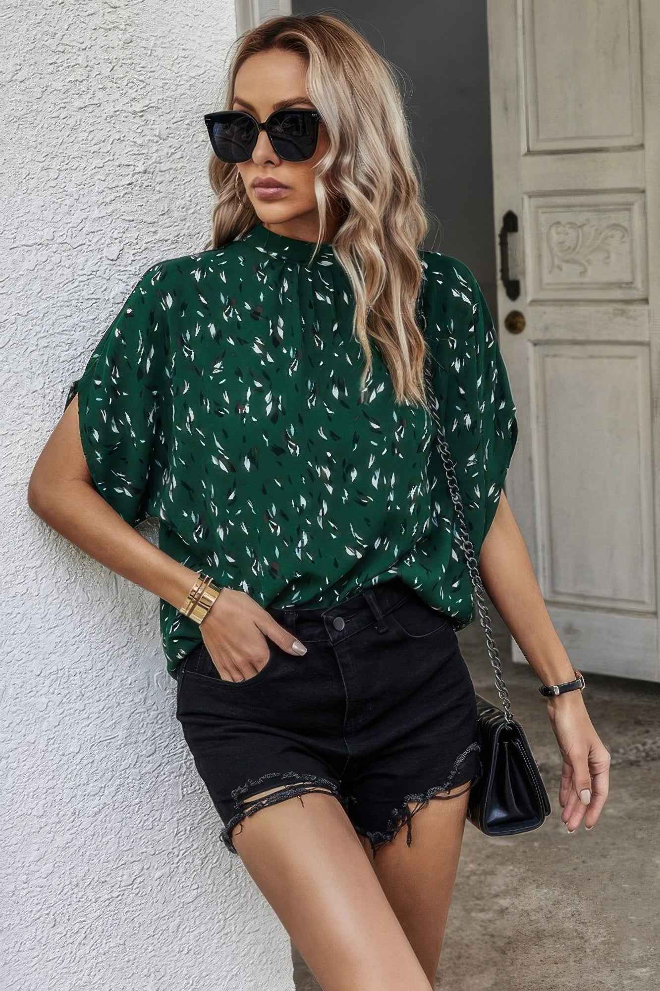 Leopard Open Back Knot Drop Top