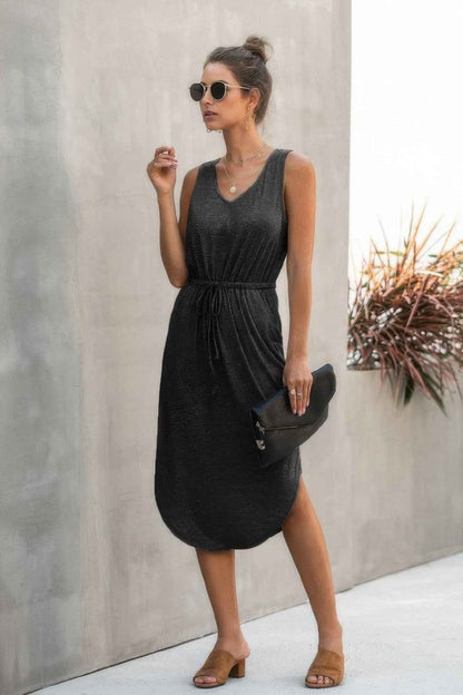 V Neck Sleeveless Tank Dress