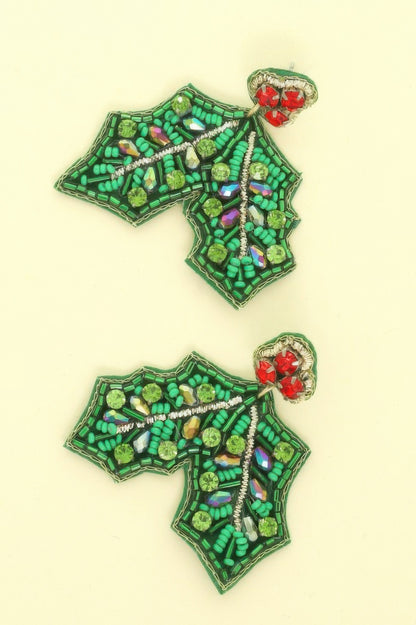Christmas Mistletoe Post Earrings - It's a Girly Place