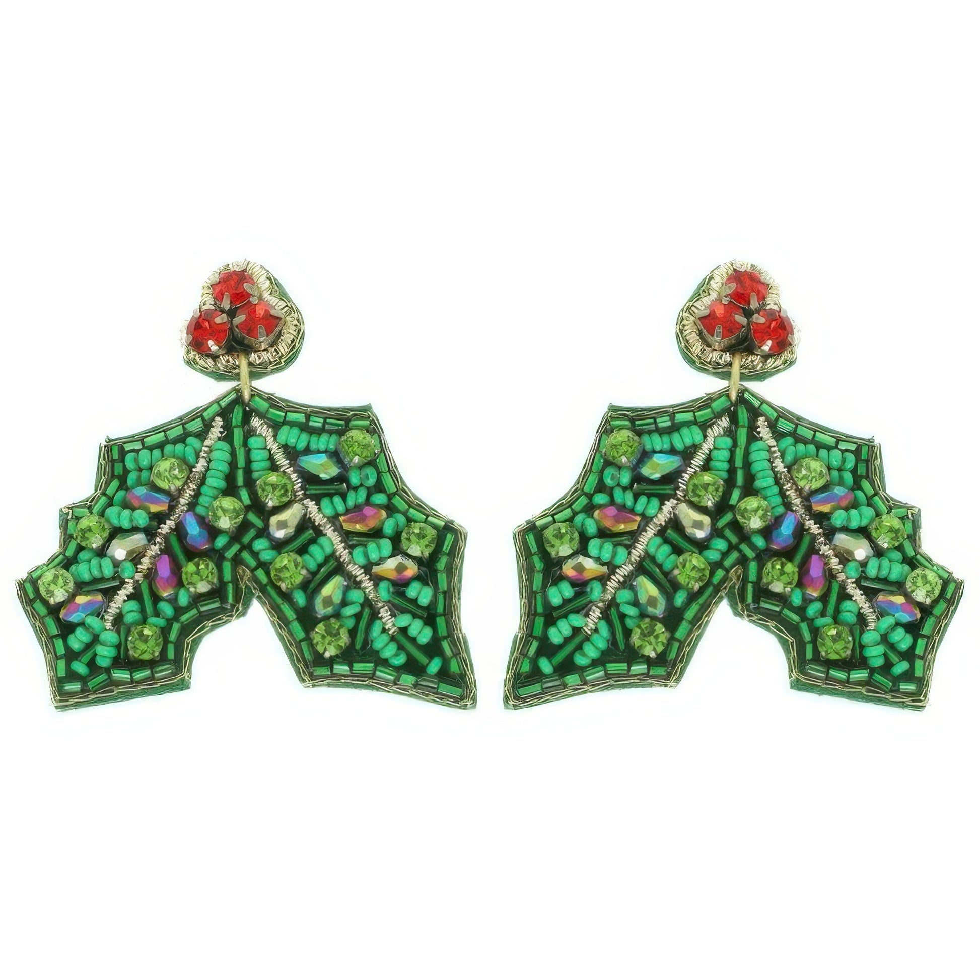Christmas Mistletoe Post Earrings - It's a Girly Place