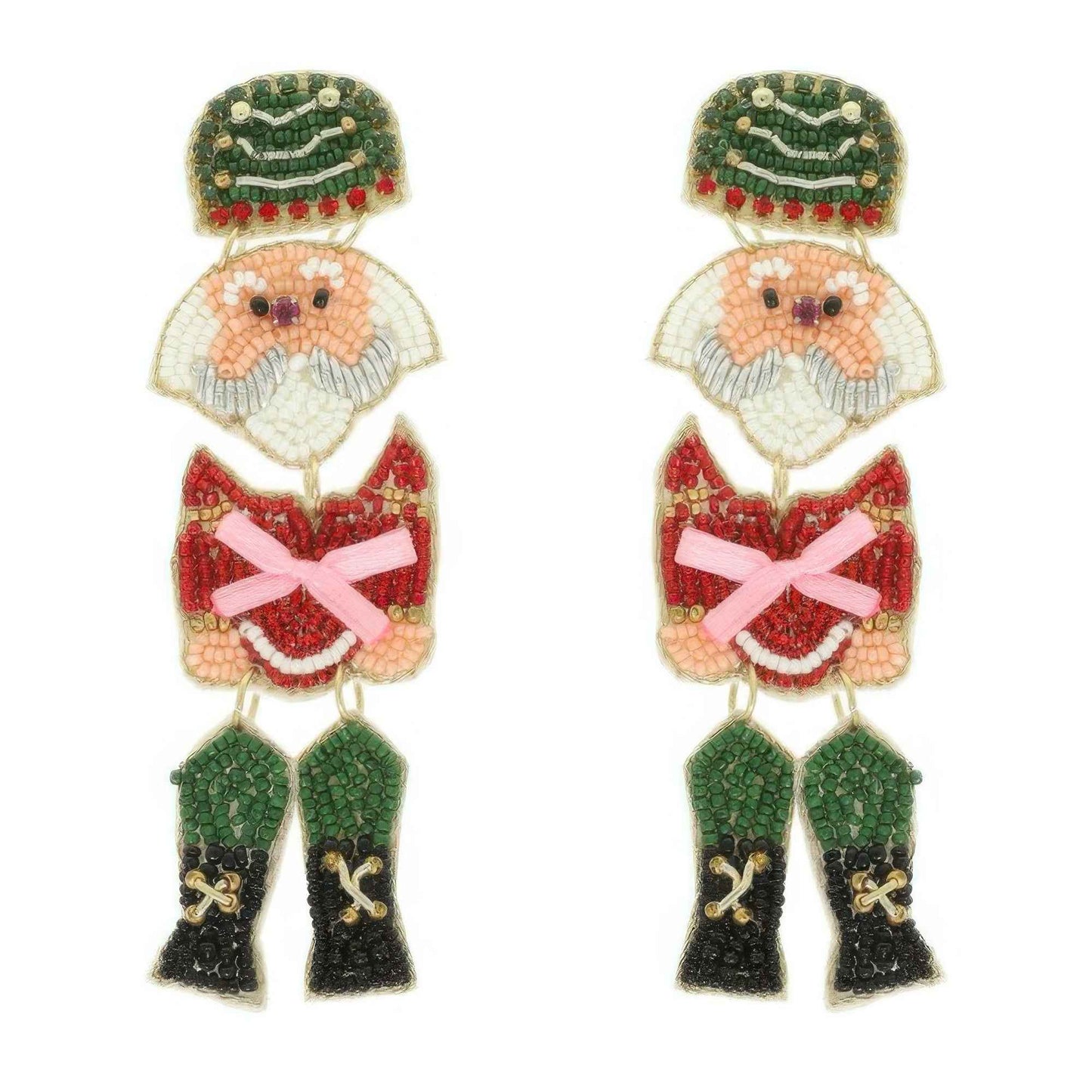 Christmas Nutcracker Seed Bead Earrings