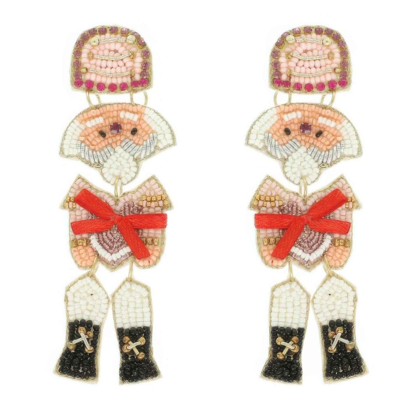 Christmas Nutcracker Seed Bead Earrings