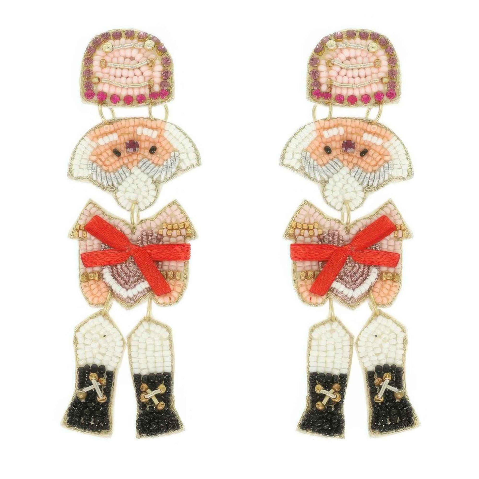 Christmas Nutcracker Seed Bead Earrings