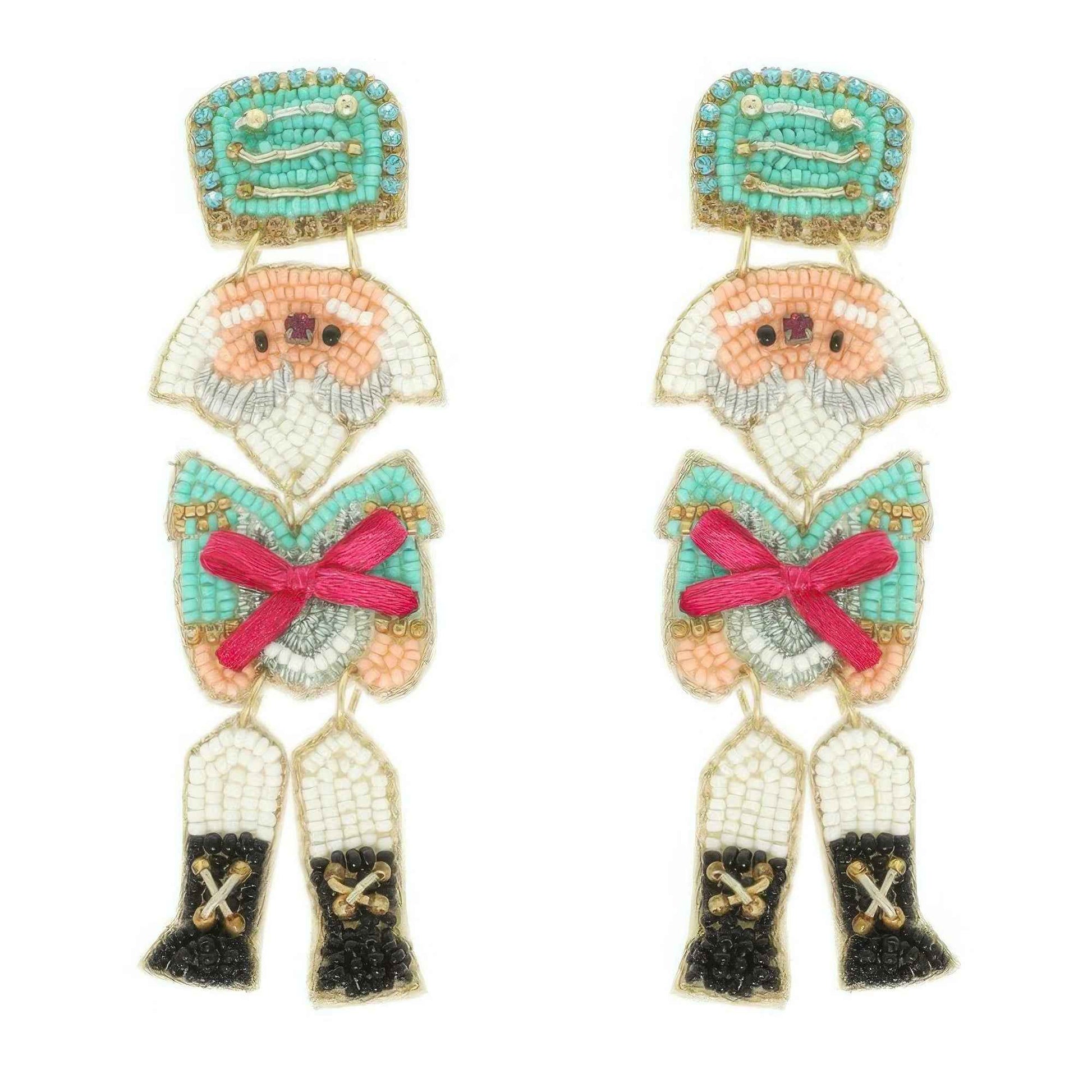 Christmas Nutcracker Seed Bead Earrings