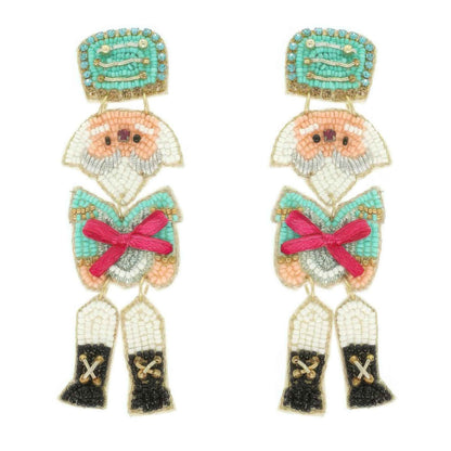 Christmas Nutcracker Seed Bead Earrings