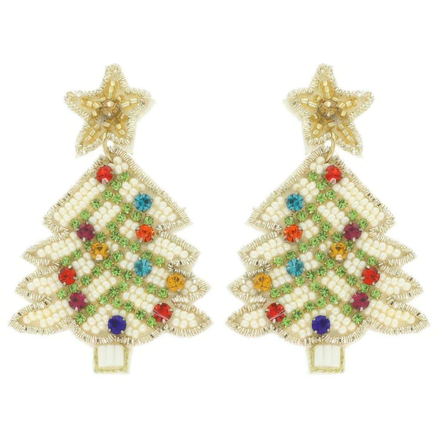 Jeweled Christmas Tree Post Earrings - It's a Girly Place