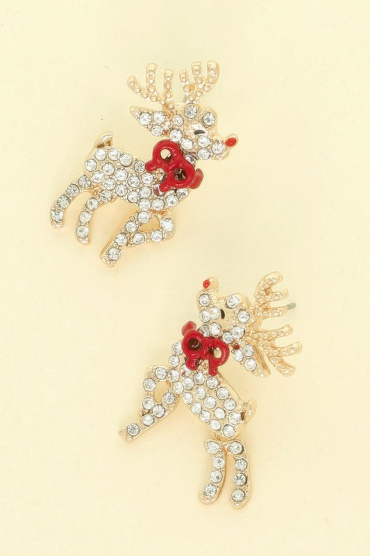 Christmas Reindeer Post Earrings - It's a Girly Place