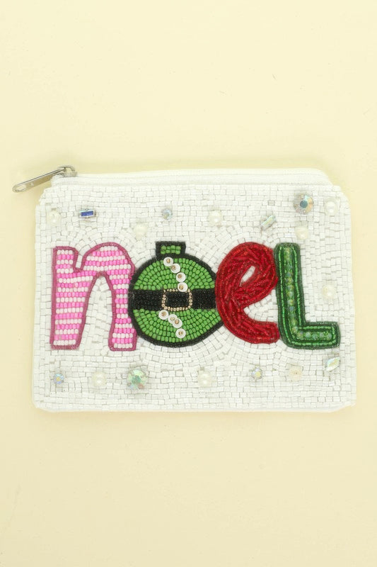 Christmas Noel Beaded Coin Bag - It's a Girly Place