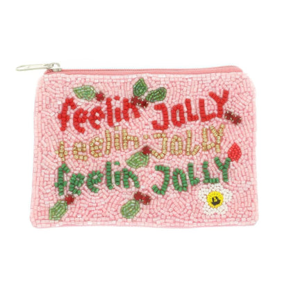 Christmas Themed Beaded Coin Bag - It's a Girly Place
