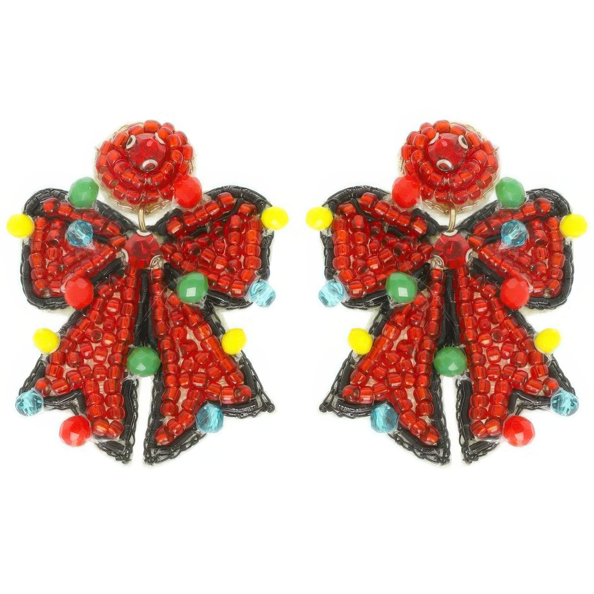 Christmas Bow Post Dangle Earrings - It's a Girly Place