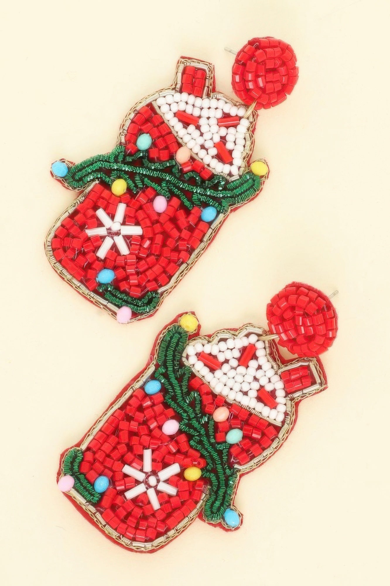 Christmas Santa's Cup Post Earrings - It's a Girly Place