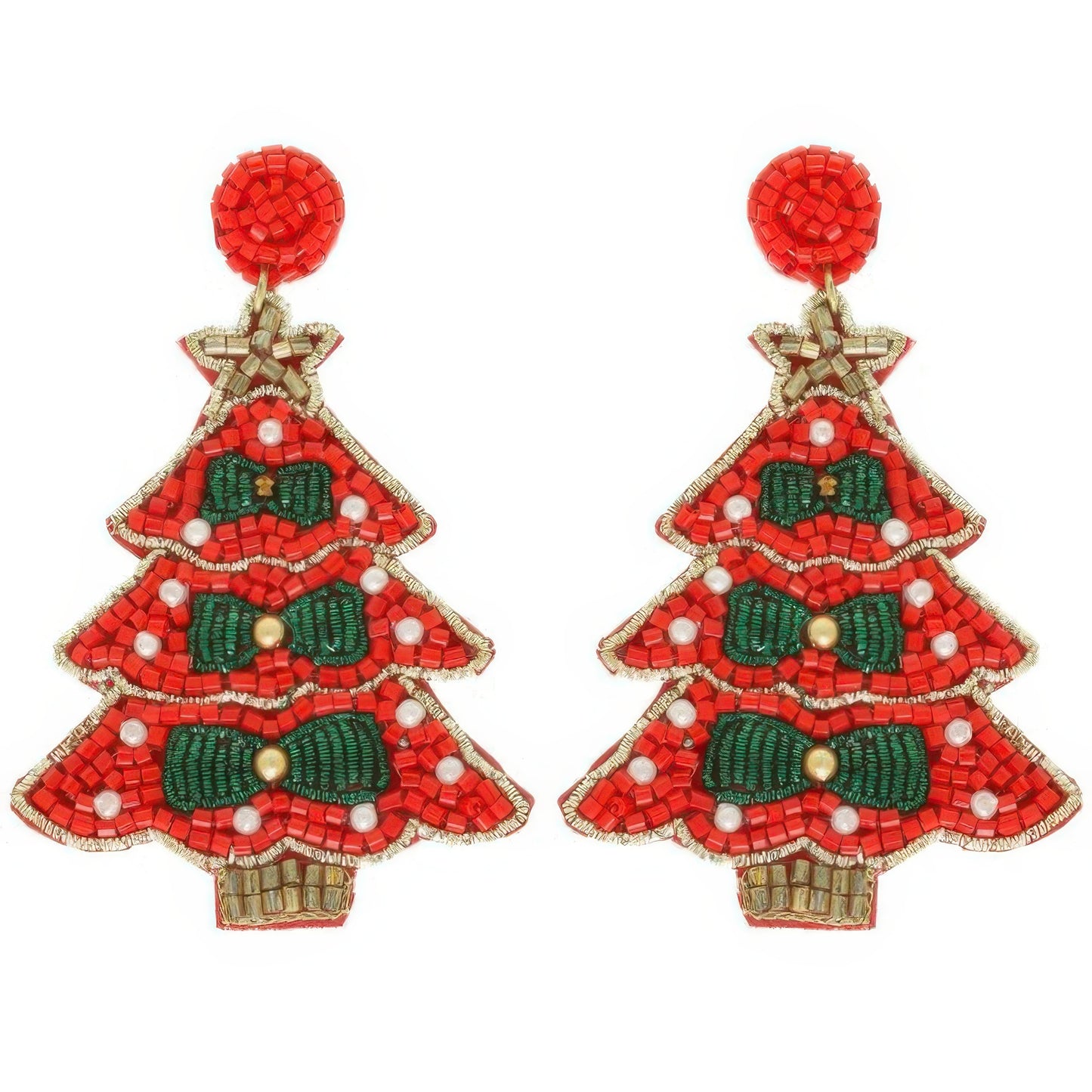 Jeweled Christmas Tree Post Earrings - It's a Girly Place