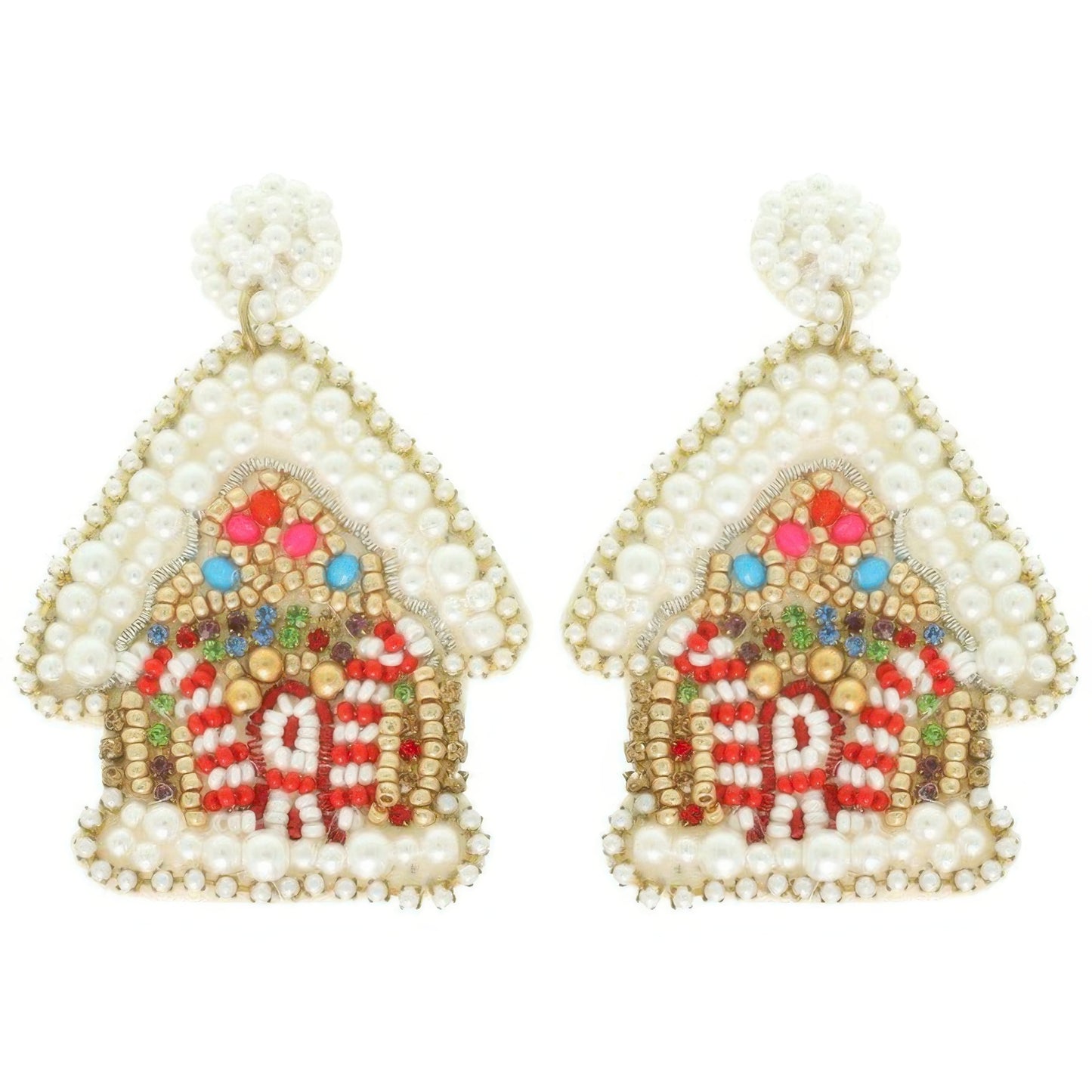Christmas Gingerbread House Post Earrings - It's a Girly Place