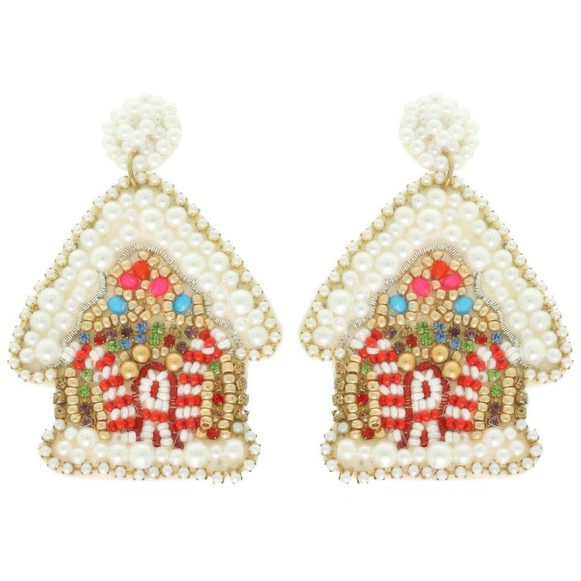 Christmas Gingerbread House Post Earrings - It's a Girly Place