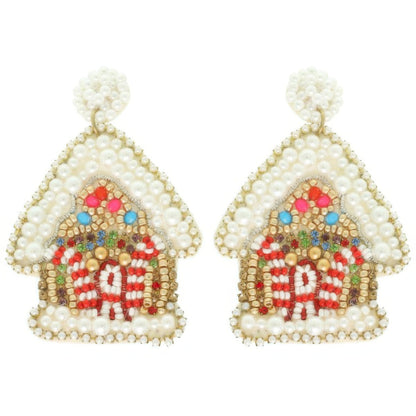 Christmas Gingerbread House Post Earrings - It's a Girly Place