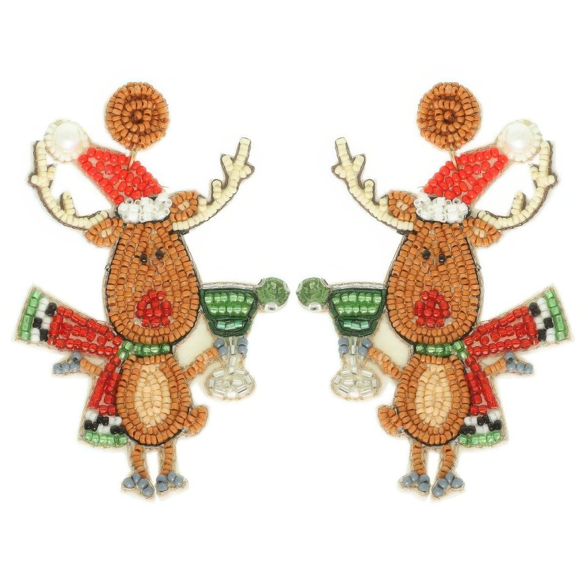 Christmas Festive Reindeer Post Earrings - It's a Girly Place