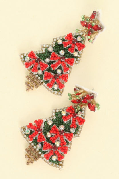 Bejeweled Christmas Tree Post Earrings - It's a Girly Place
