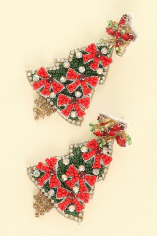 Bejeweled Christmas Tree Post Earrings - It's a Girly Place