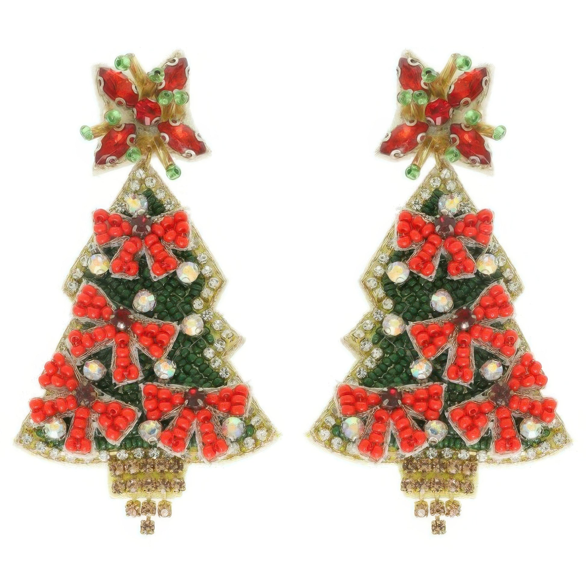 Bejeweled Christmas Tree Post Earrings - It's a Girly Place