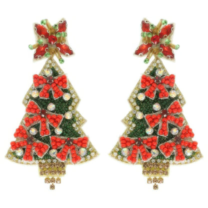 Bejeweled Christmas Tree Post Earrings - It's a Girly Place