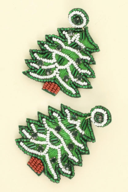 Christmas Tree Post Dangle Earrings - It's a Girly Place