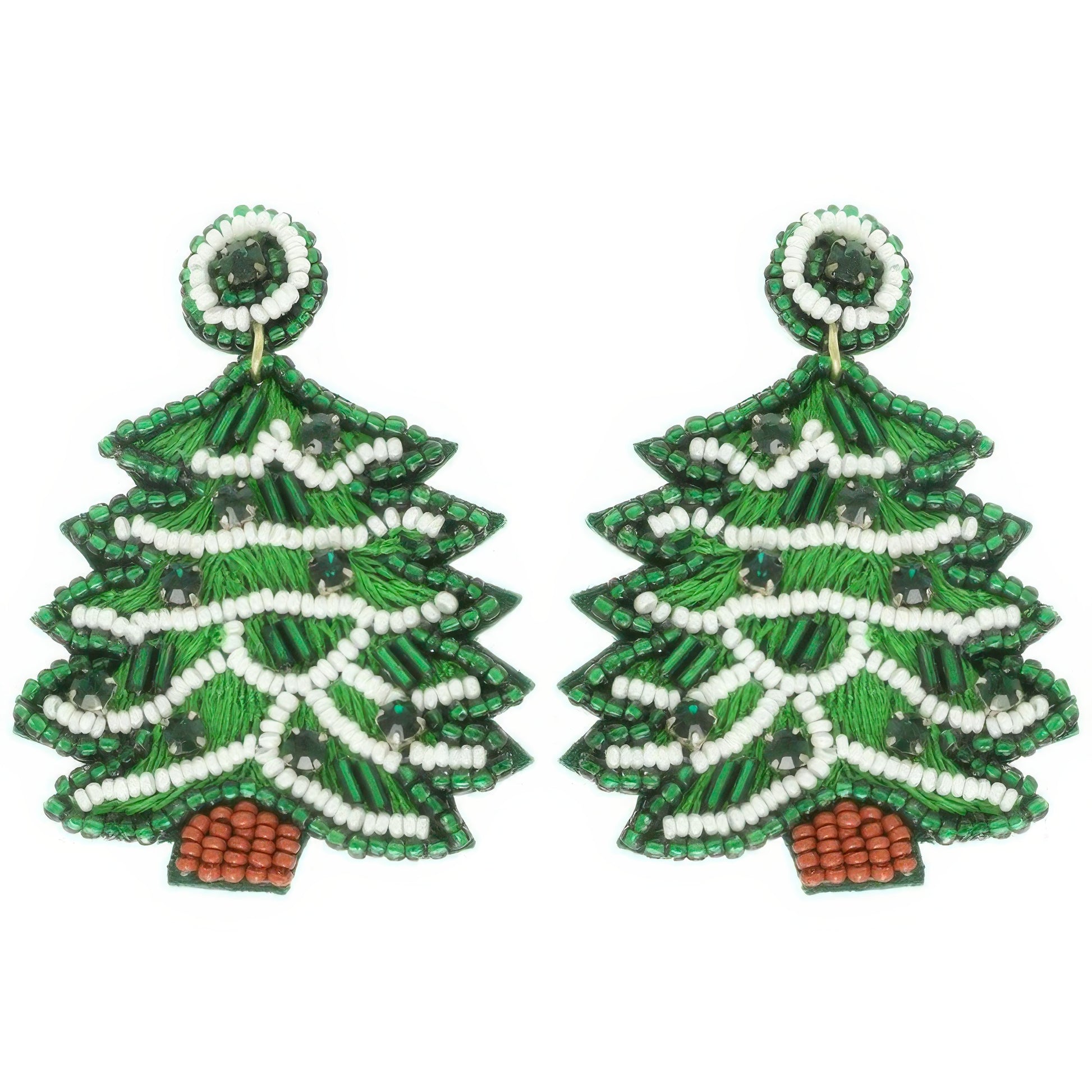 Christmas Tree Post Dangle Earrings - It's a Girly Place