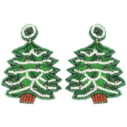 Christmas Tree Post Dangle Earrings - It's a Girly Place