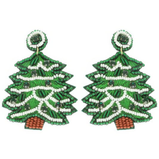 Christmas Tree Post Dangle Earrings - It's a Girly Place
