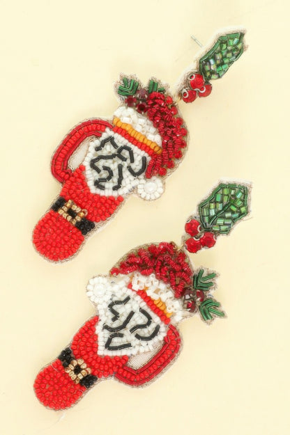 Christmas Santa's Cup Post Earrings - It's a Girly Place