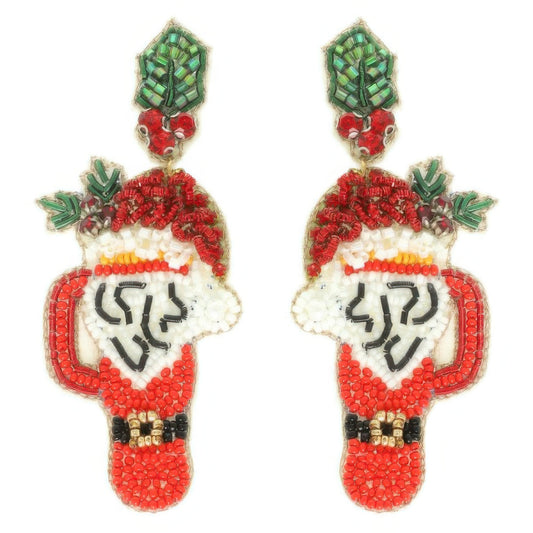 Christmas Santa's Cup Post Earrings - It's a Girly Place