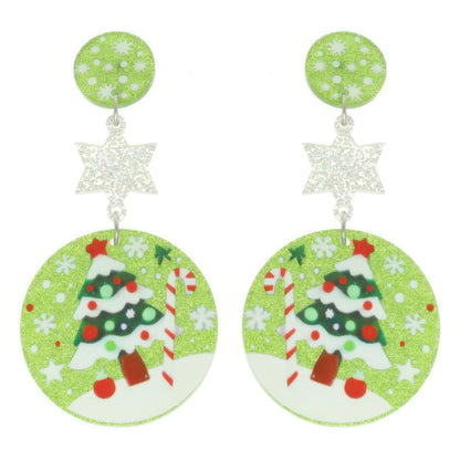 Christmas Tree Ornament Post Dangle Earrings - It's a Girly Place