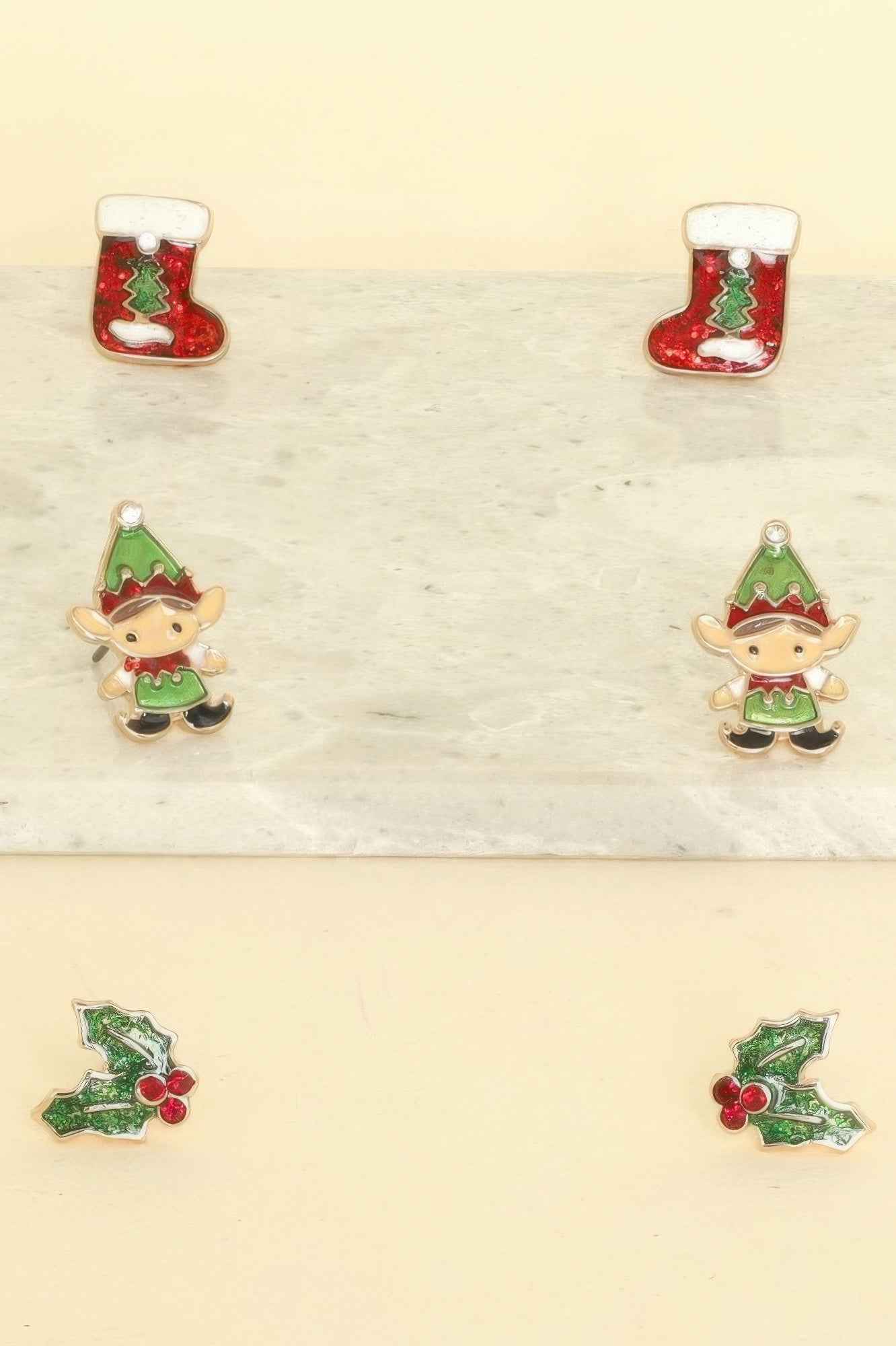 Christmas Theme Assorted Multi Pair Earring Set