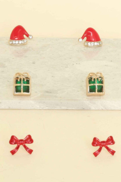 Christmas Theme Assorted Multi Pair Earring Set