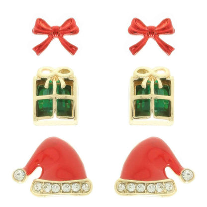 Christmas Theme Assorted Multi Pair Earring Set