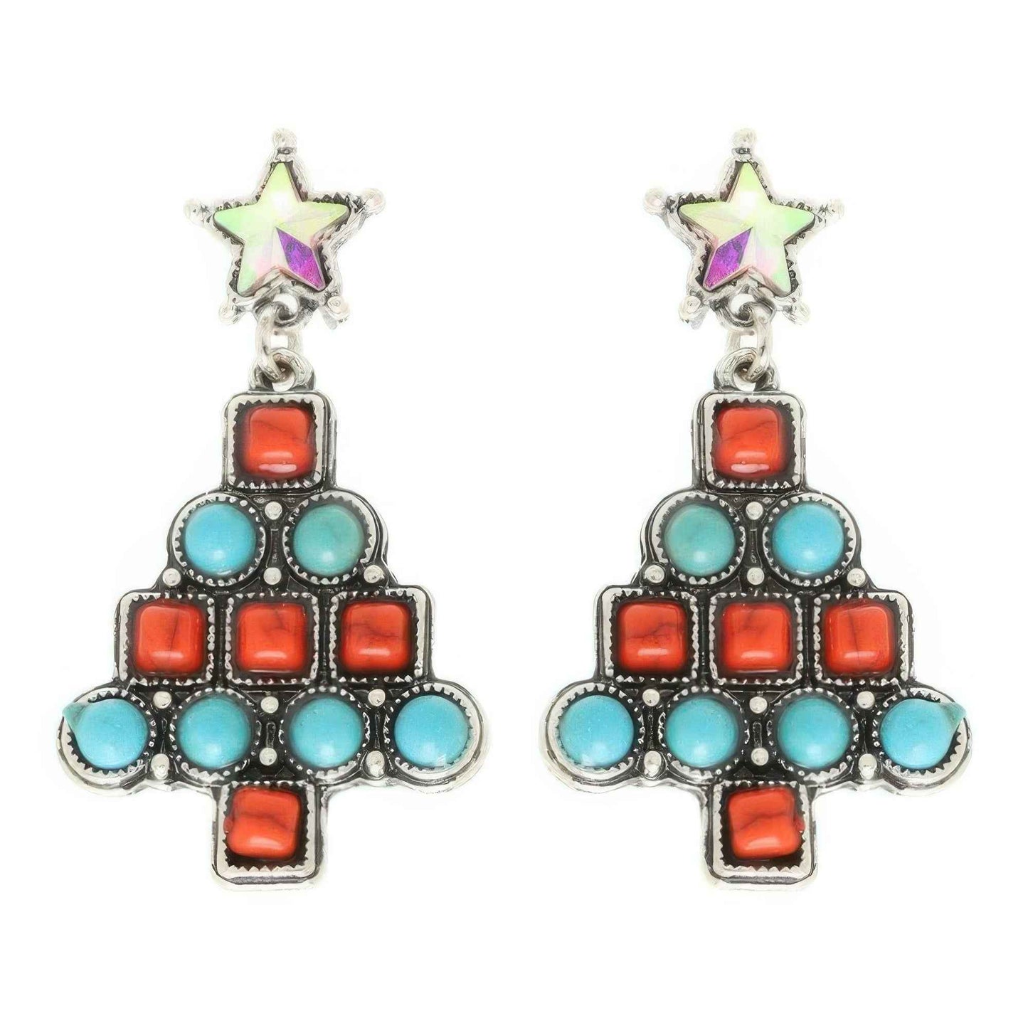 Western Christmas Tree Post Earrings