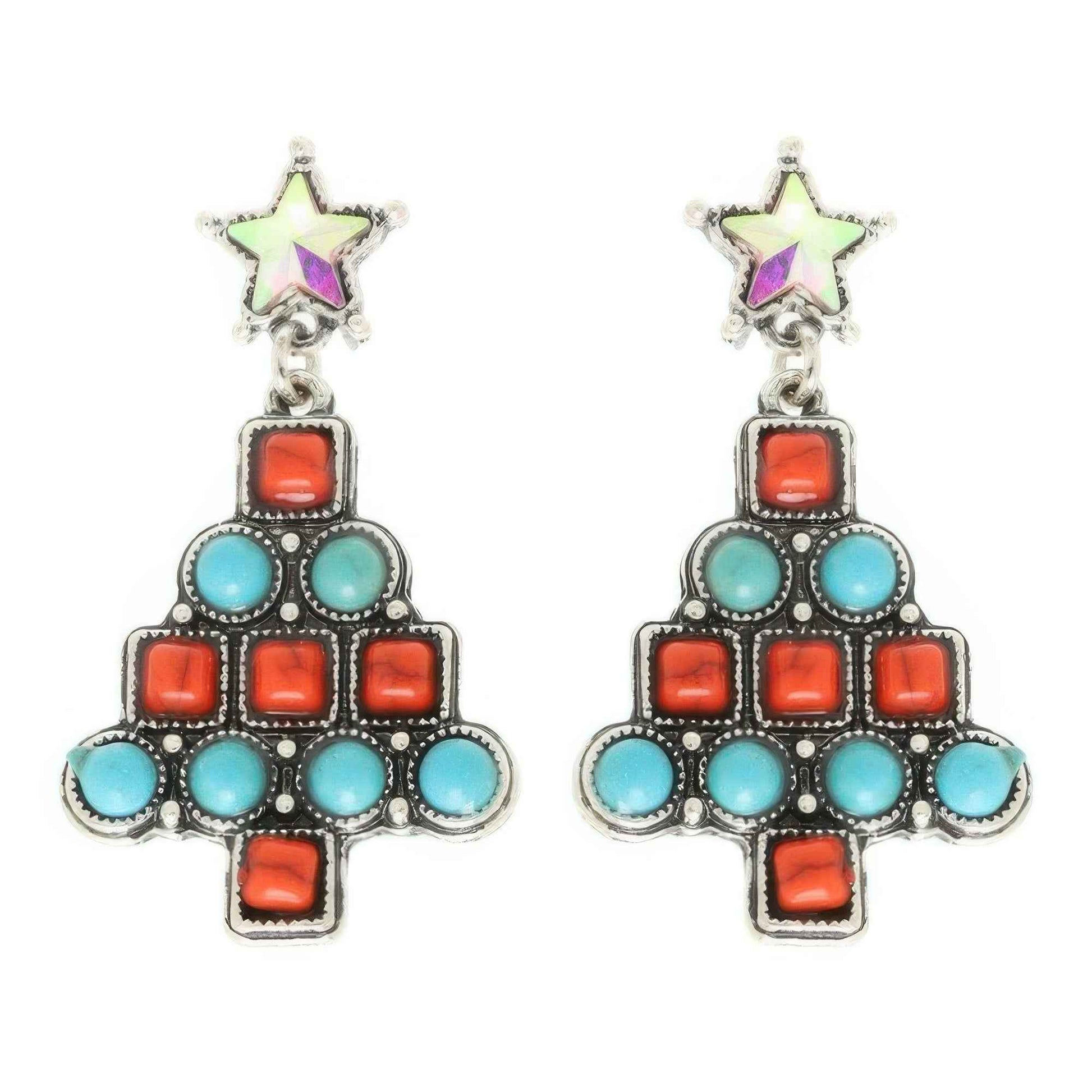 Western Christmas Tree Post Earrings