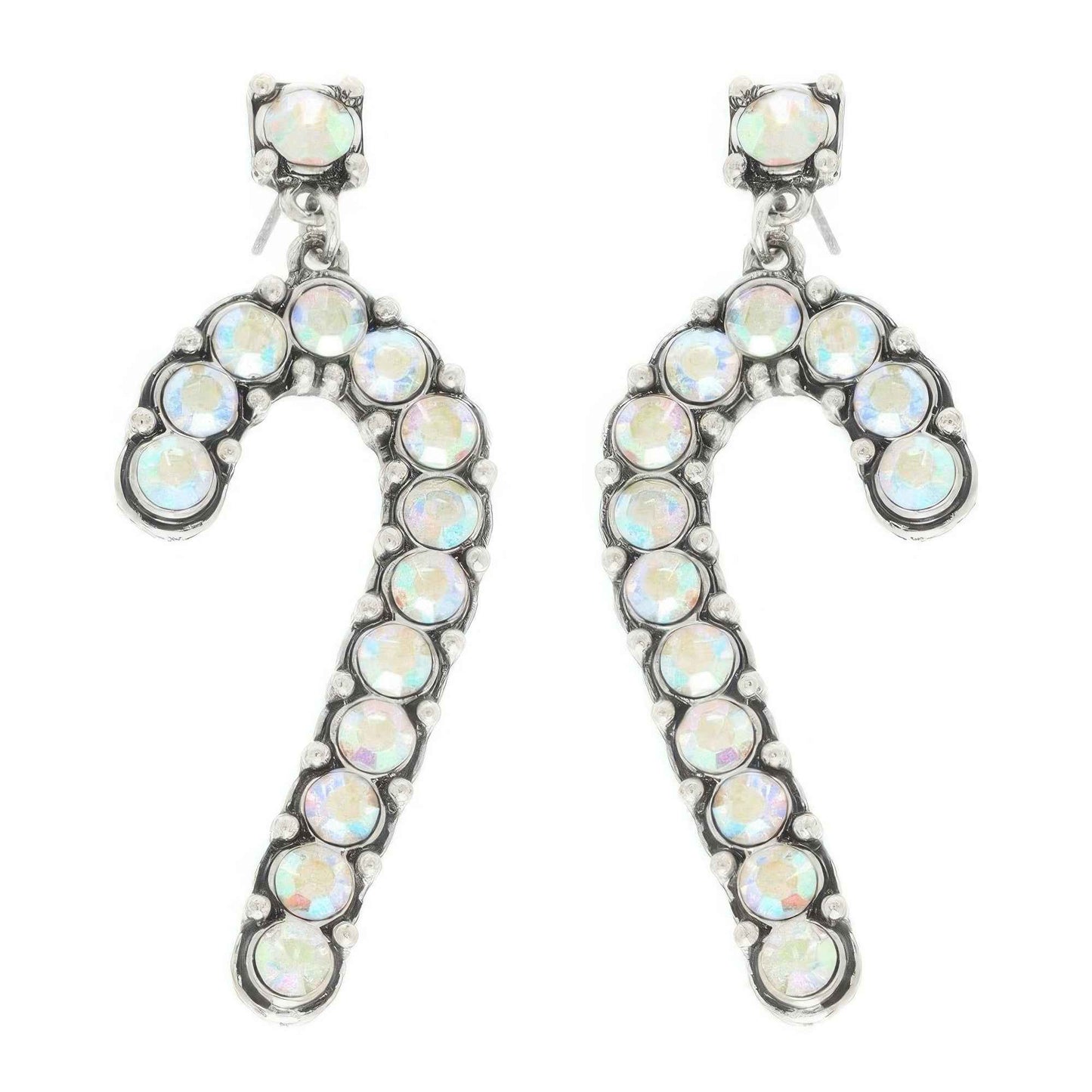 Western Christmas Candy Cane Post Earrings