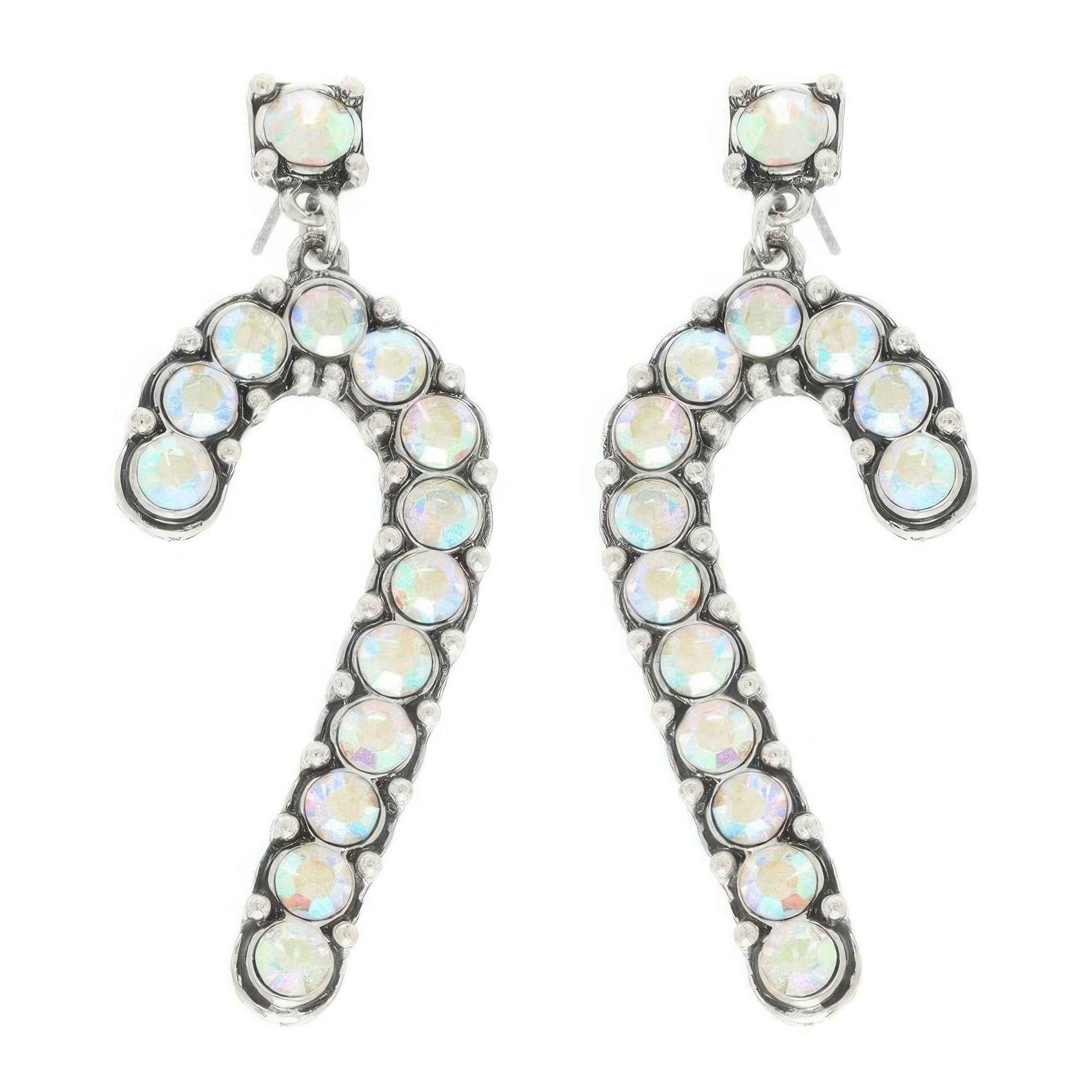 Western Christmas Candy Cane Post Earrings