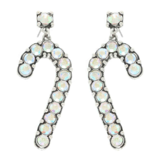 Western Christmas Candy Cane Post Earrings