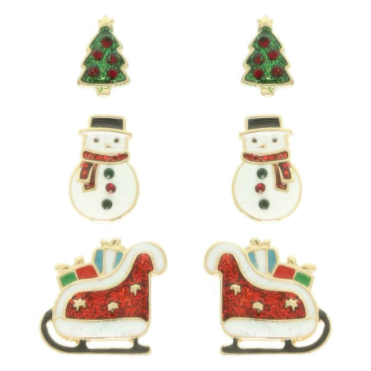 Christmas Theme Assorted Multi Pair Earring Set