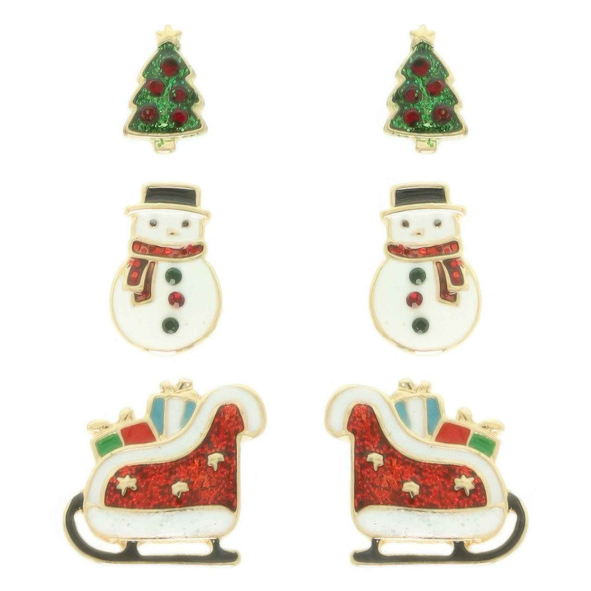 Christmas Theme Assorted Multi Pair Earring Set
