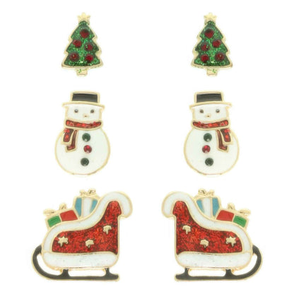 Christmas Theme Assorted Multi Pair Earring Set