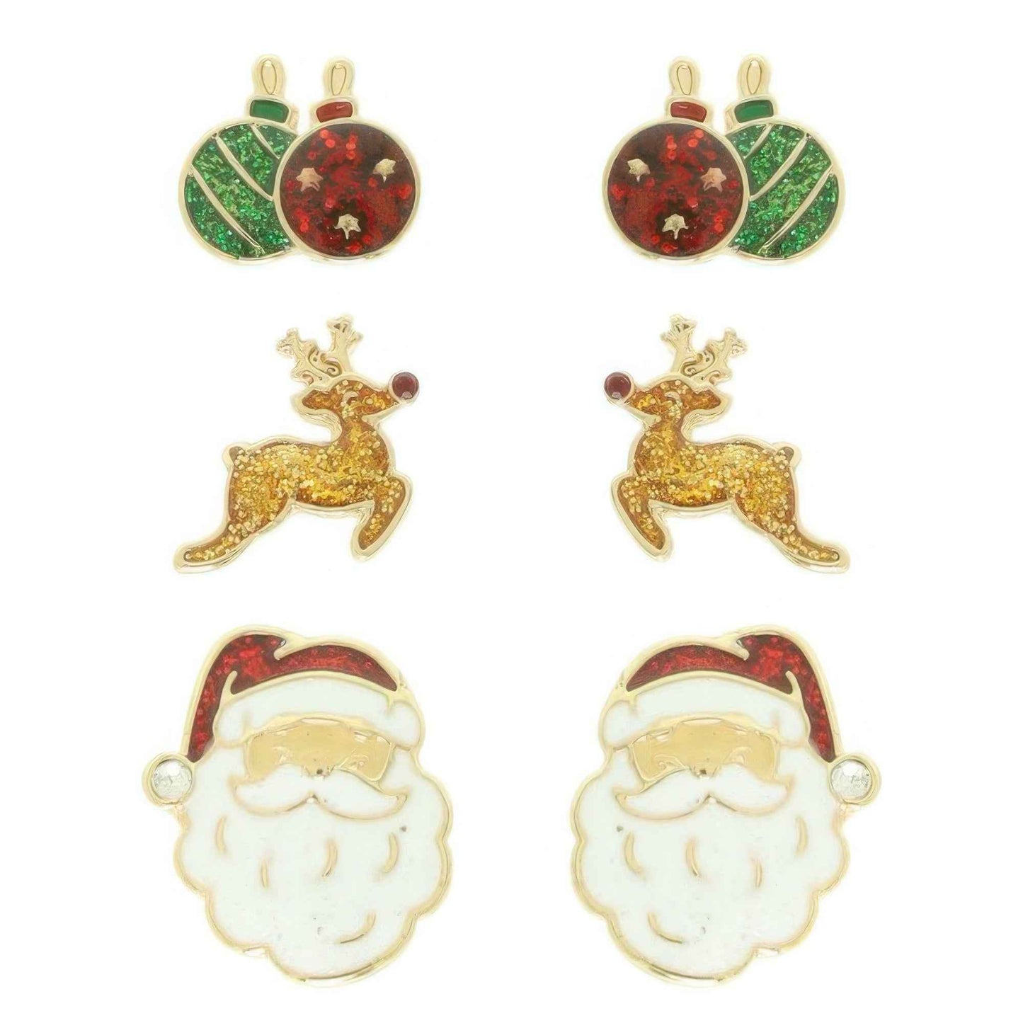 Christmas Theme Assorted Multi Pair Earring Set