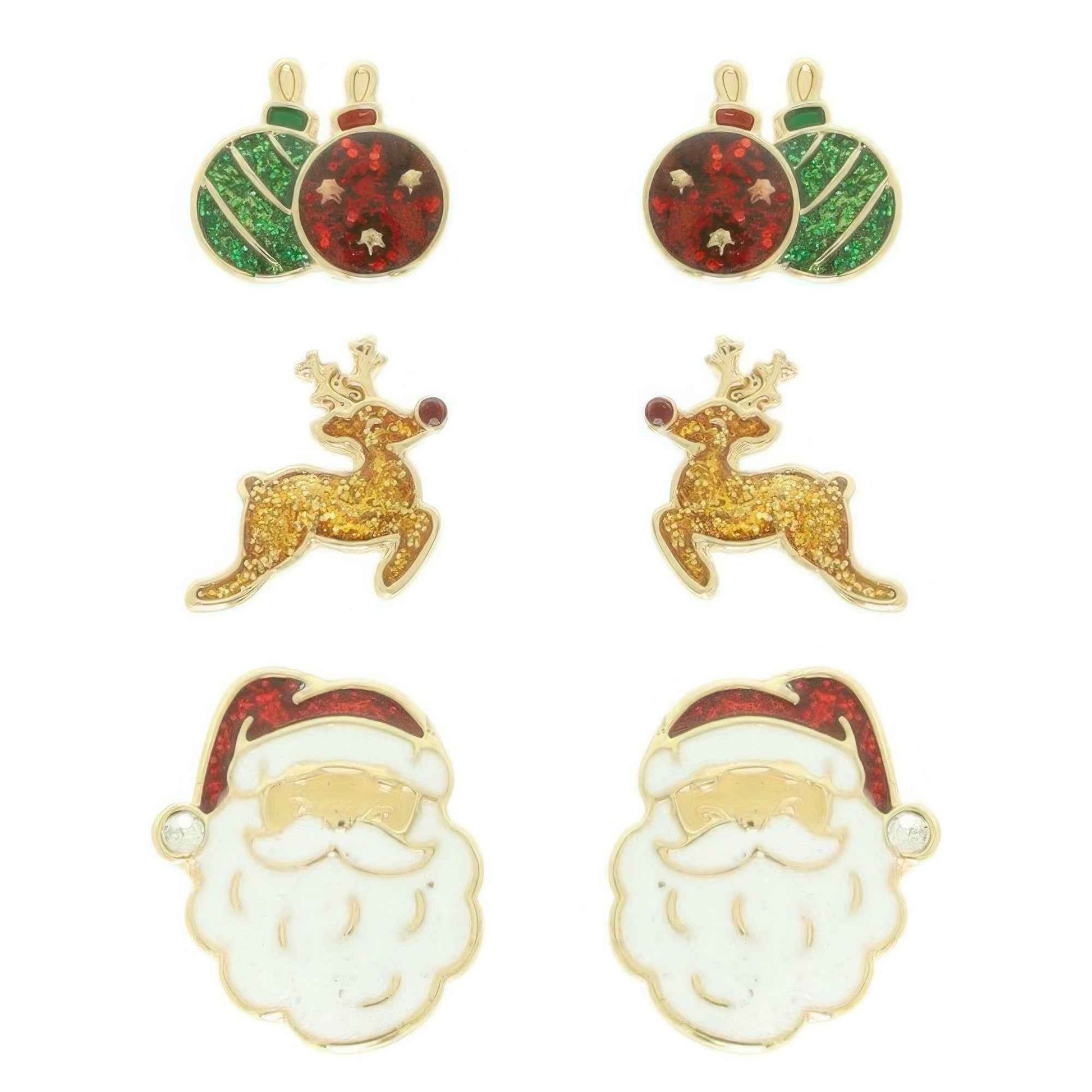Christmas Theme Assorted Multi Pair Earring Set