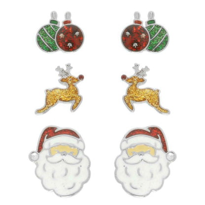 Christmas Theme Assorted Multi Pair Earring Set