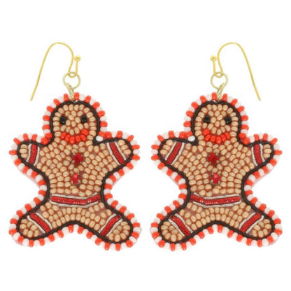 Christmas Gingerbread Man Earrings