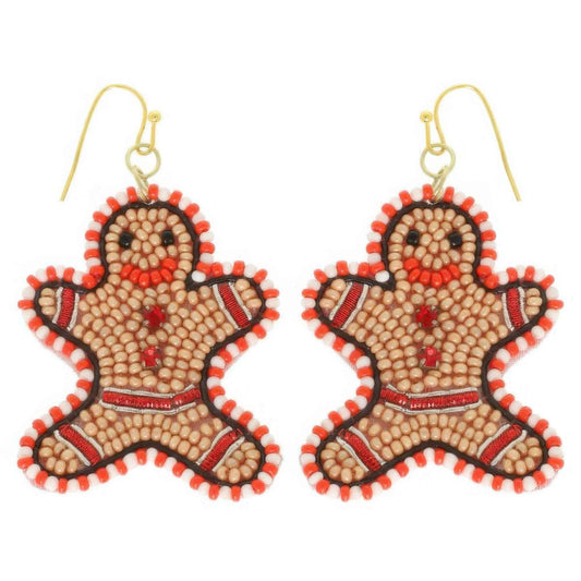 Christmas Gingerbread Man Earrings