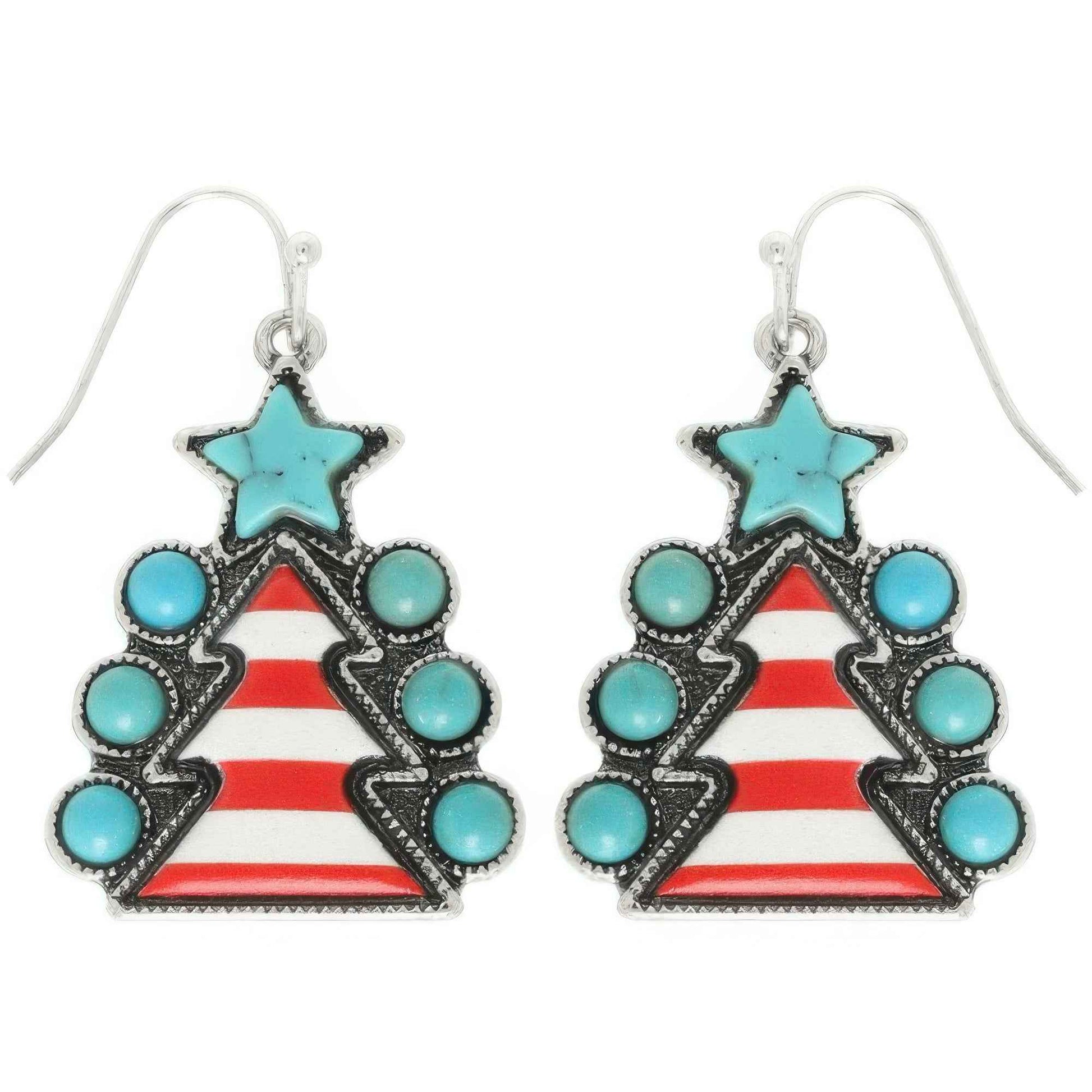 Western Christmas Tree Post Earrings