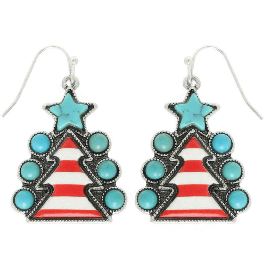 Western Christmas Tree Post Earrings